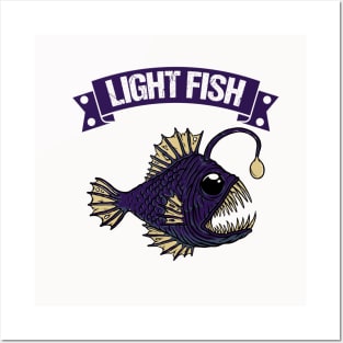 deep sea light fish Posters and Art